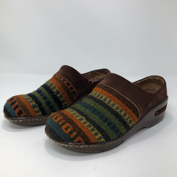 Born Shoes - Born Miko Colorful Wool Stripe Corduroy Clogs